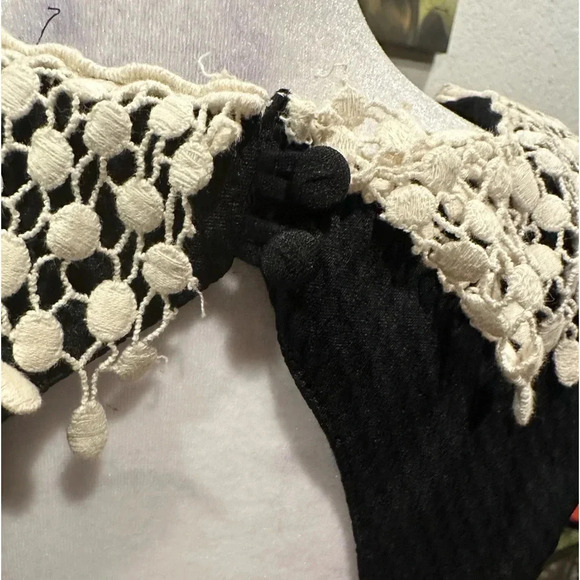 Free People cream lace/knit mini dress size L - Picture 7 of 12